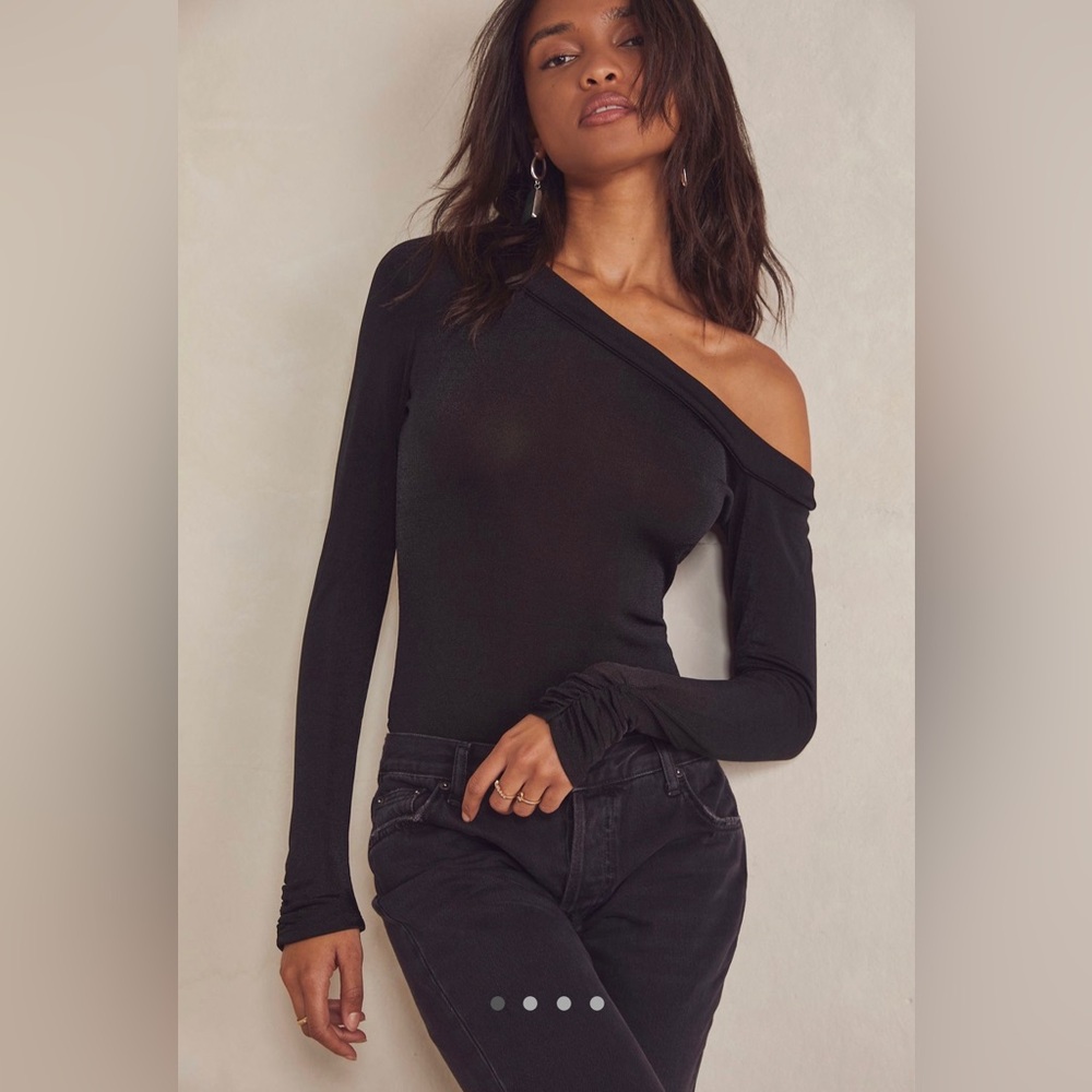 FREE PEOPLE Thats Hot Bodysuit in Black NEW